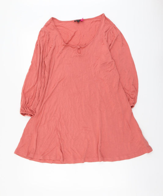 Womens UK Size 16 Marks and Spencer Pink Basic T-Shirt