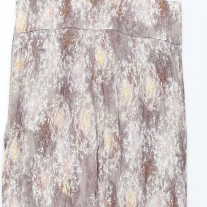 Topshop Womens Grey Geometric Polyester Jumpsuit One-Piece Size 8 Zip