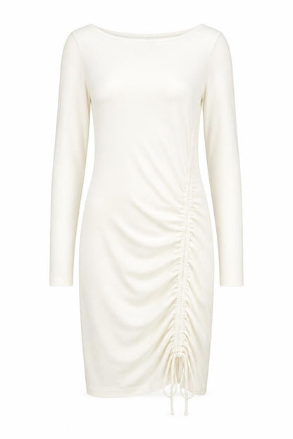 4th & Reckless Womens Ivory Cotton Pencil Dress Size 8 Boat Neck Pullover