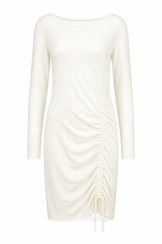 4th Reckless Womens Ivory Cotton Pencil Dress Size 8 Boat Neck Pullover