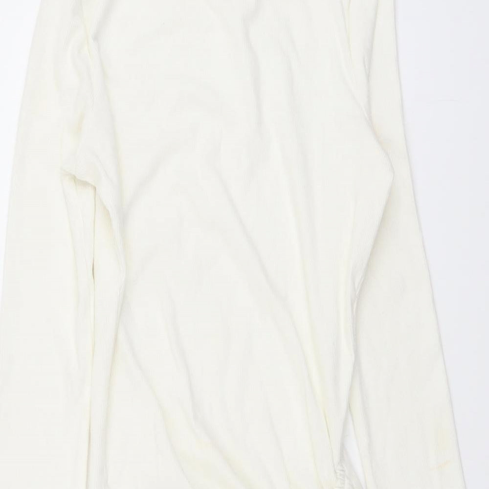 4th Reckless Womens Ivory Cotton Pencil Dress Size 8 Boat Neck Pullover