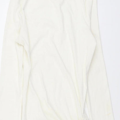 4th Reckless Womens Ivory Cotton Pencil Dress Size 8 Boat Neck Pullover
