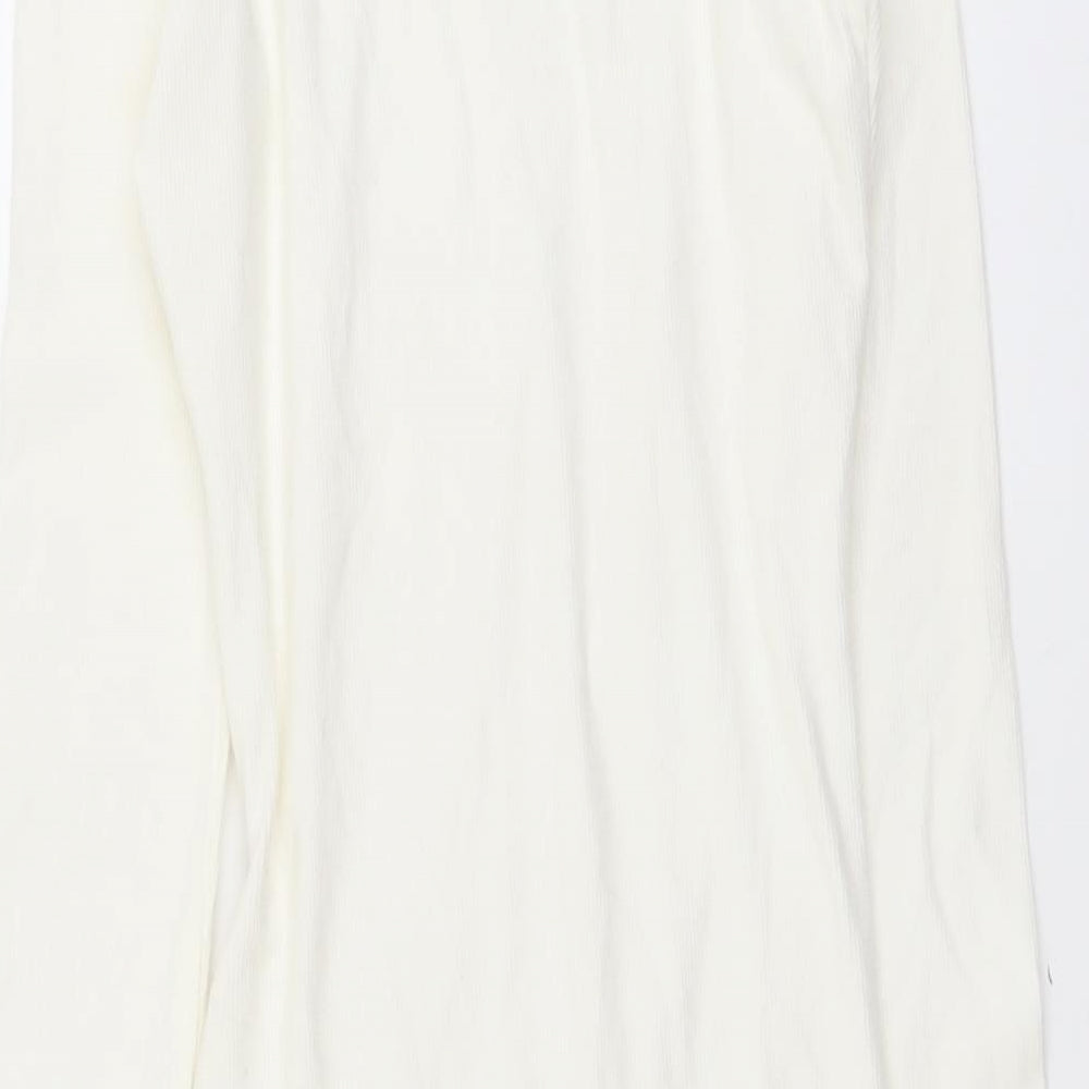 4th Reckless Womens Ivory Cotton Pencil Dress Size 8 Boat Neck Pullover