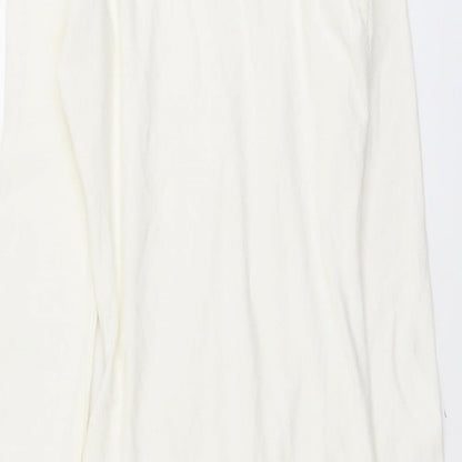 4th Reckless Womens Ivory Cotton Pencil Dress Size 8 Boat Neck Pullover
