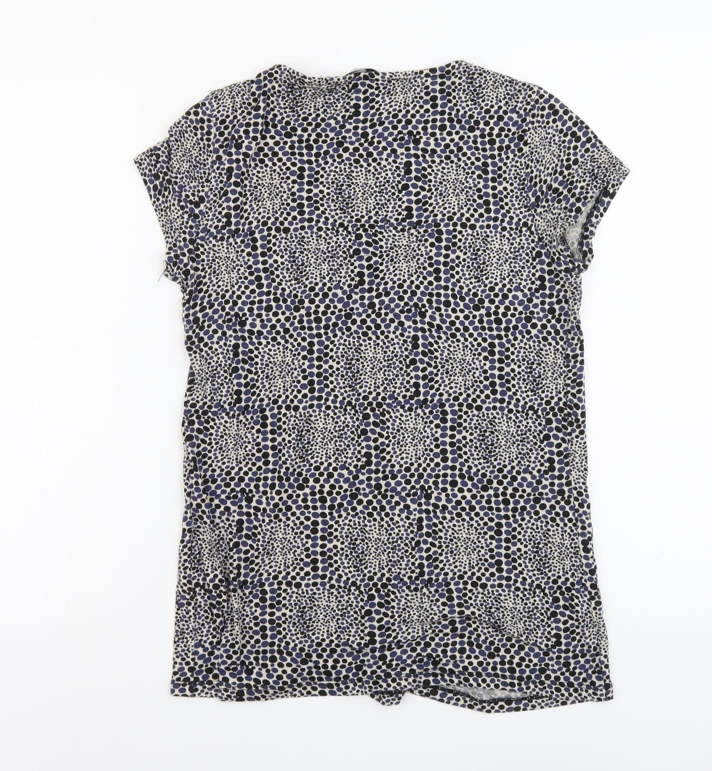 TU Womens Multicoloured Geometric Viscose Basic Blouse Size 12 Round Neck