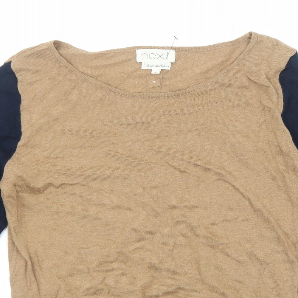 Womens UK Size 10 NEXT Brown Pullover Jumper
