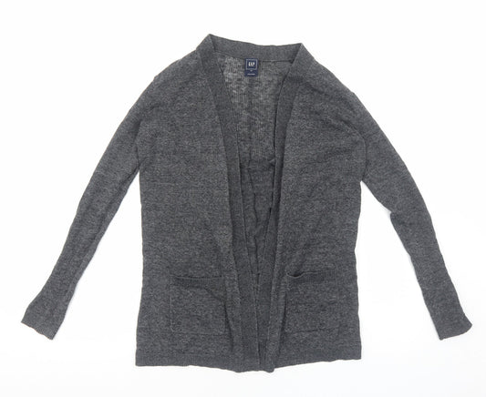 Gap Womens Grey V-Neck Cotton Cardigan Jumper Size XS