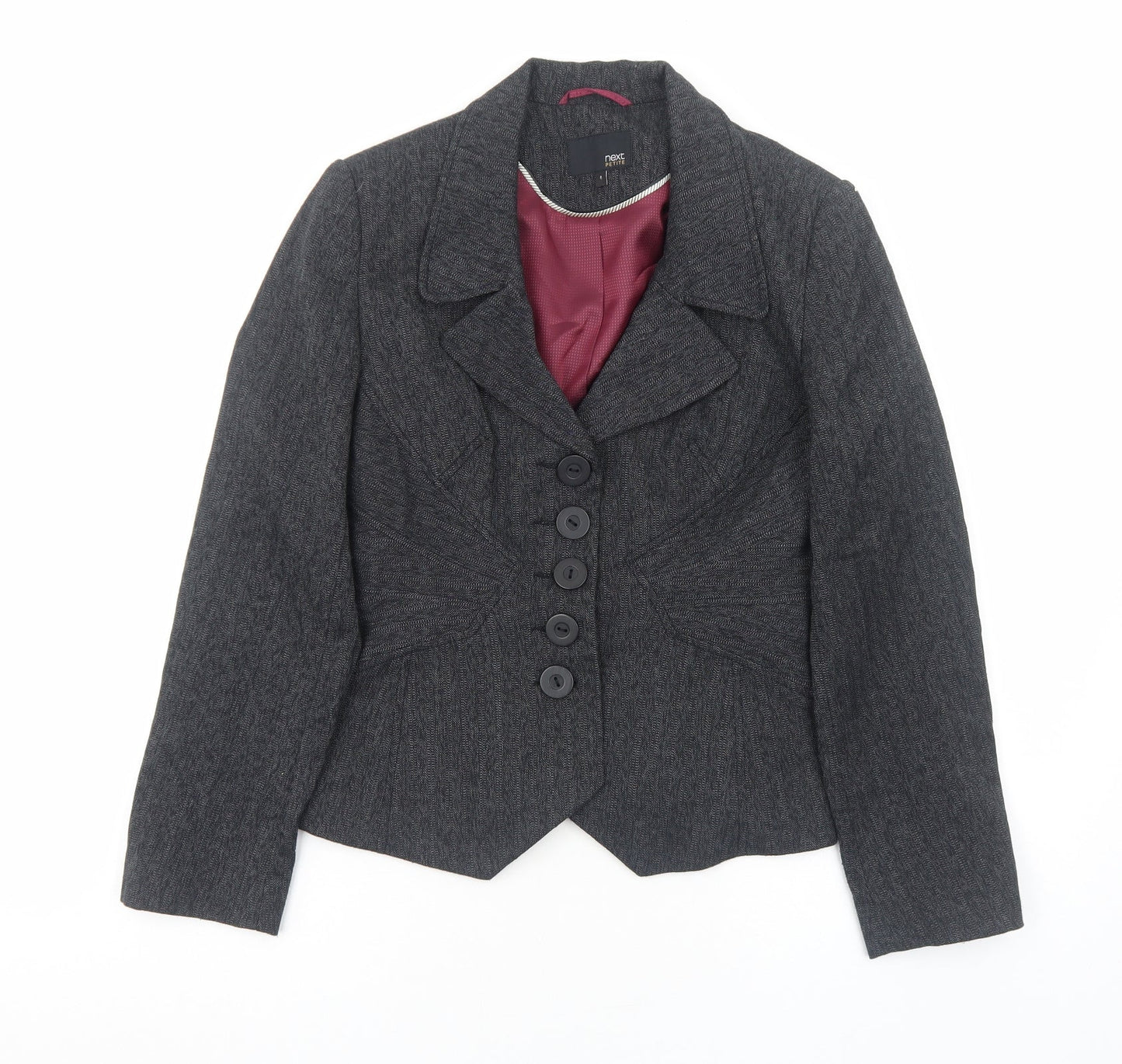 NEXT Womens Grey Cotton Jacket Blazer Size 8