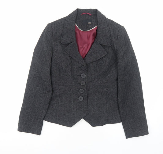NEXT Womens Grey Cotton Jacket Blazer Size 8