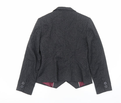 NEXT Womens Grey Cotton Jacket Blazer Size 8