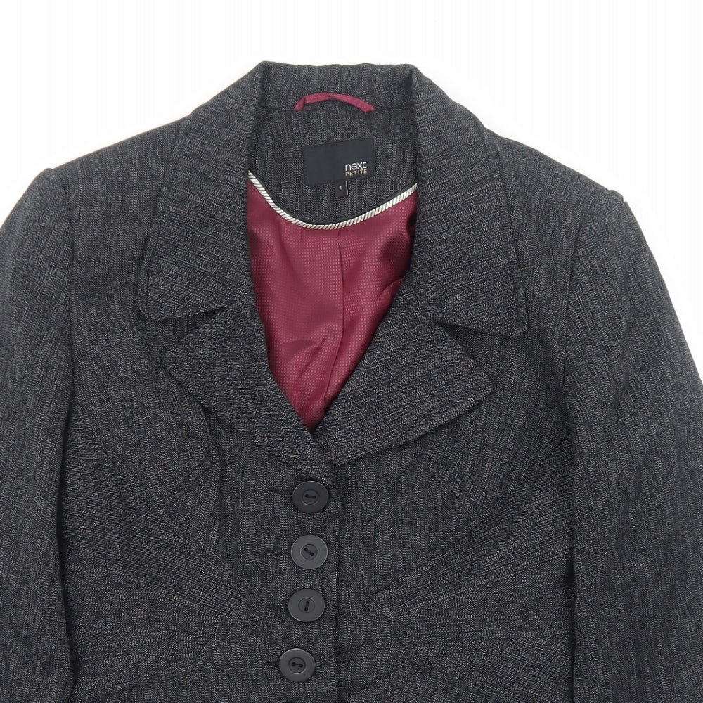 NEXT Womens Grey Cotton Jacket Blazer Size 8