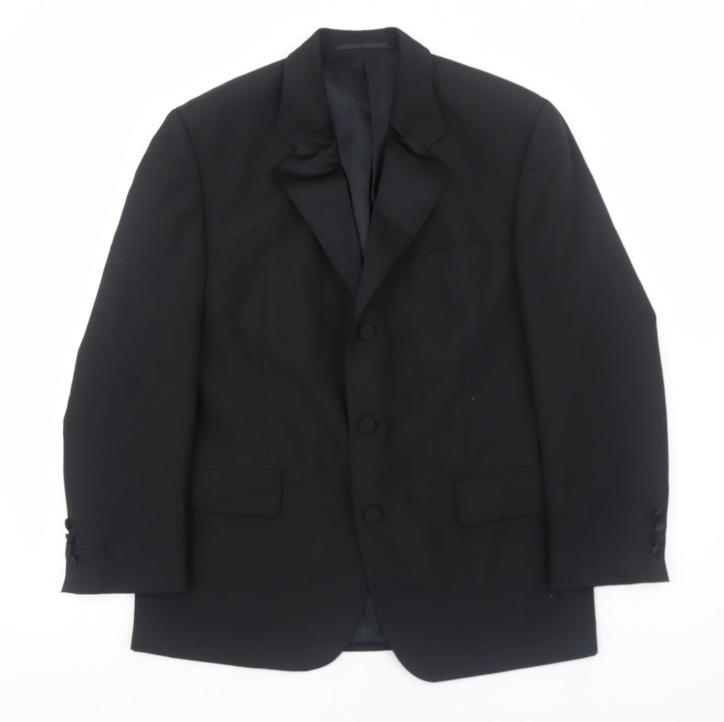 Youngs Mens Black Polyester Jacket Blazer Size L Regular