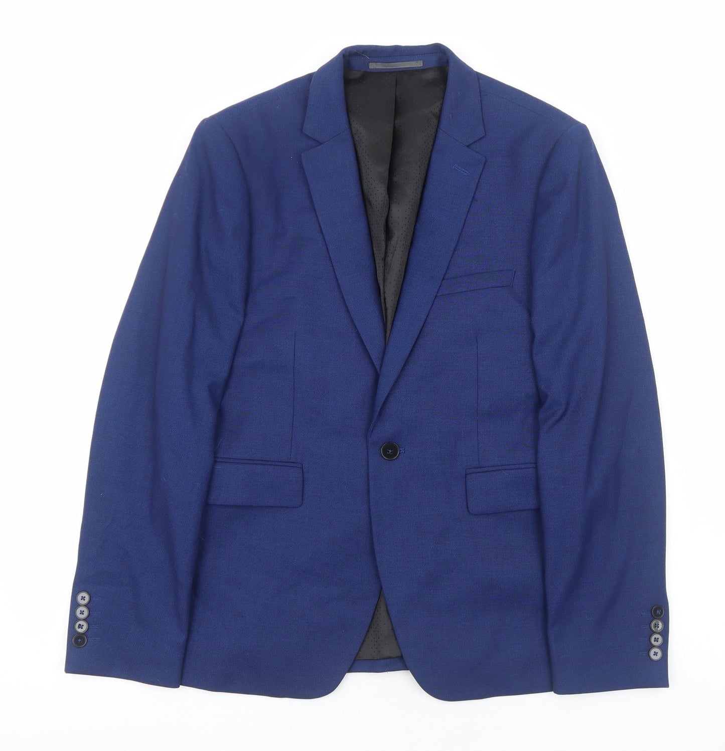 Mens UK Size S Burton Regular Blue Suit Jacket