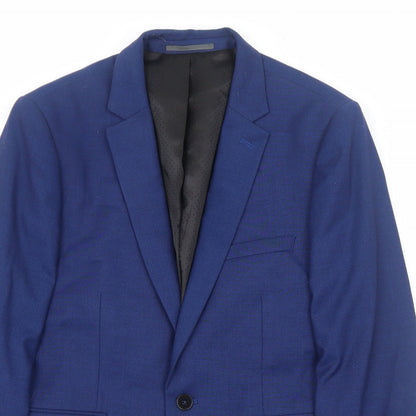 Mens UK Size S Burton Regular Blue Suit Jacket