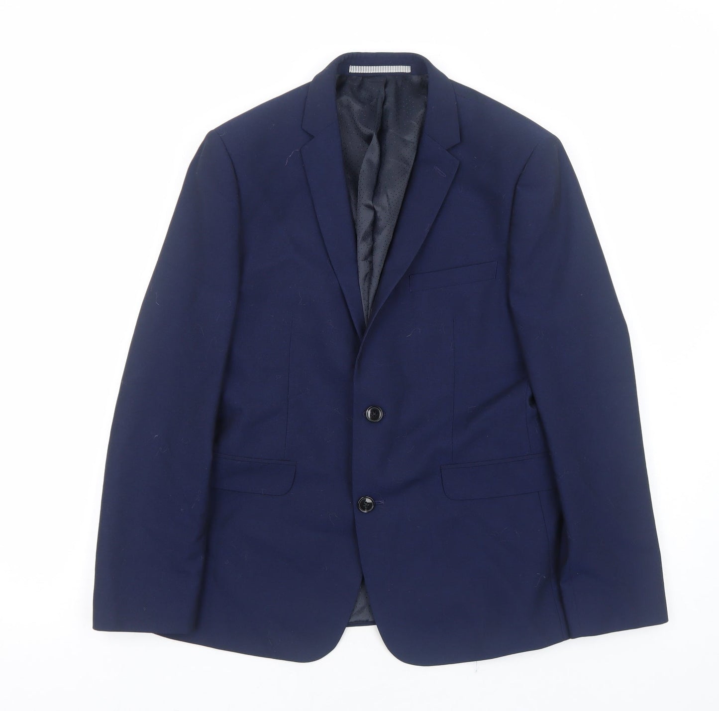 Mens UK Size S Burton Regular Blue Suit Jacket