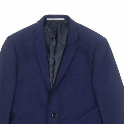 Mens UK Size S Burton Regular Blue Suit Jacket