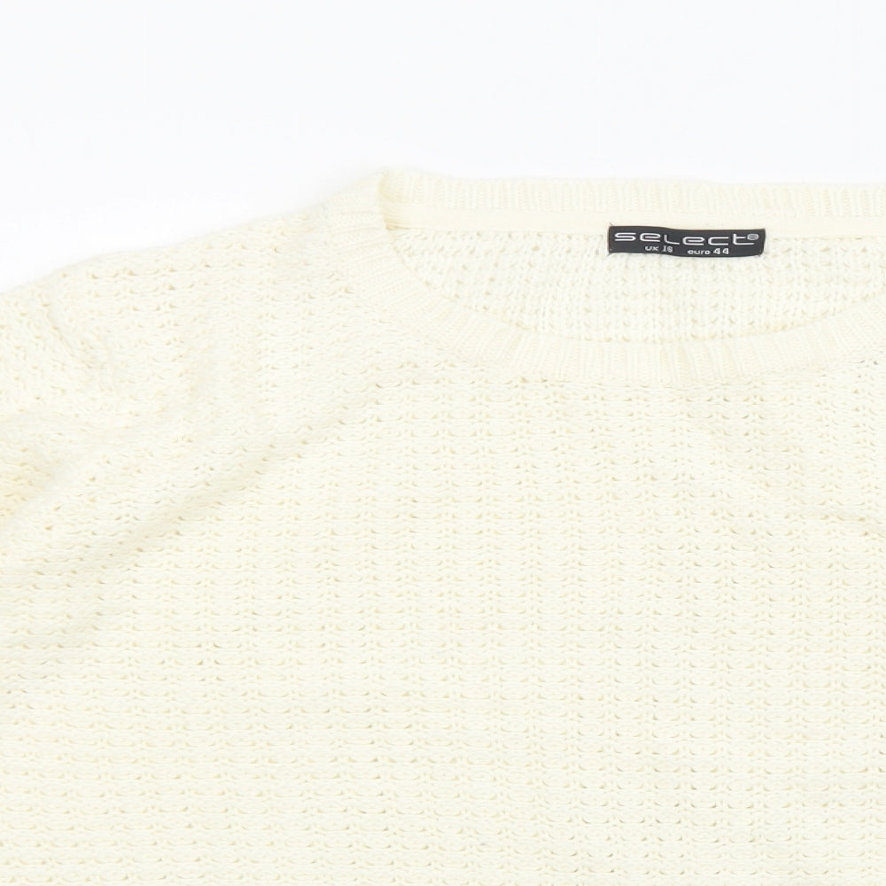 Womens UK Size 16 Select Ivory Pullover Jumper