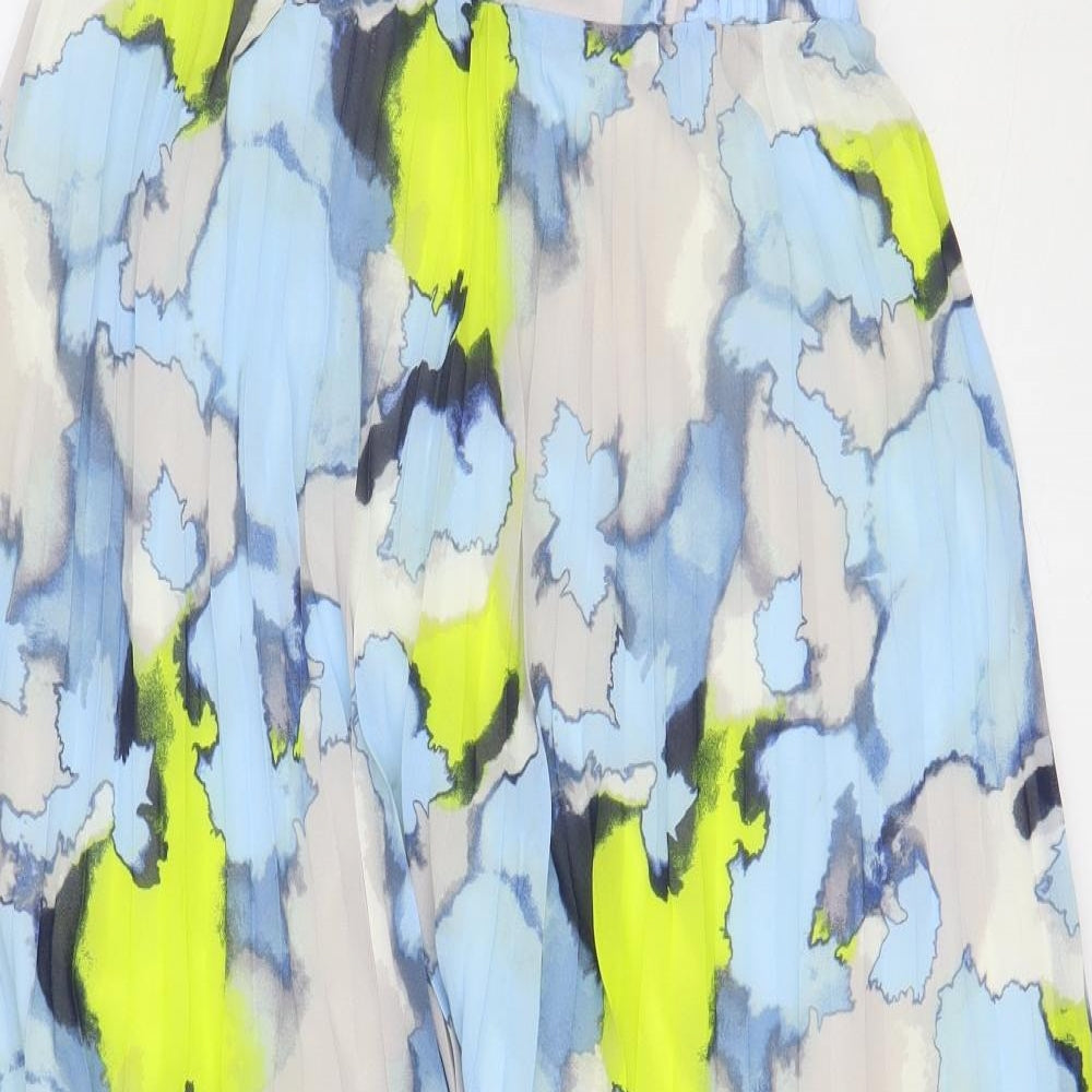 Marks and Spencer Womens Multicoloured Geometric Polyester Swing Skirt Size 12