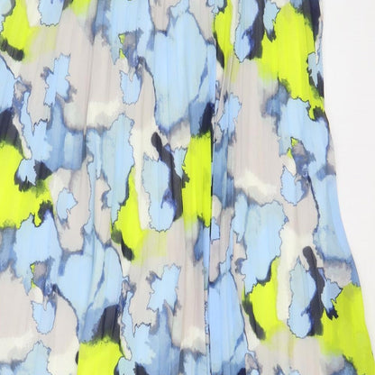 Marks and Spencer Womens Multicoloured Geometric Polyester Swing Skirt Size 12