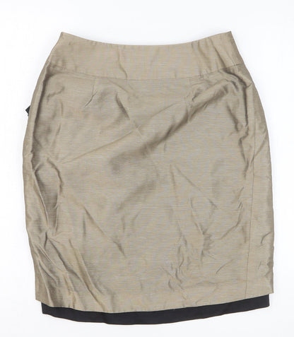 Nouveau Womens Multicoloured Acetate Straight & Pencil Skirt Size 10 Zip