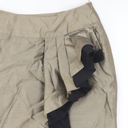Nouveau Womens Multicoloured Acetate Straight & Pencil Skirt Size 10 Zip