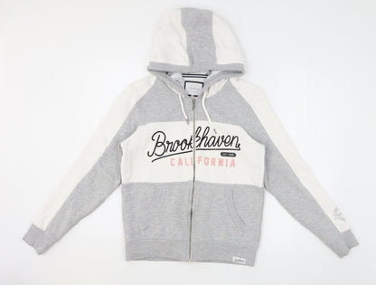 Brookhaven Womens Grey Polyester Full Zip Hoodie Size 10 Zip - Brooklyn