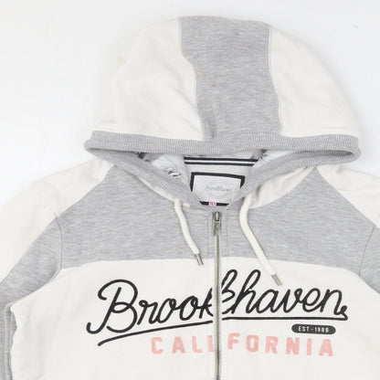 Brookhaven Womens Grey Polyester Full Zip Hoodie Size 10 Zip - Brooklyn
