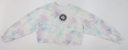 Hollister Womens Multicoloured Cotton Pullover Sweatshirt Size S Pullover - Tie Dye Pattern
