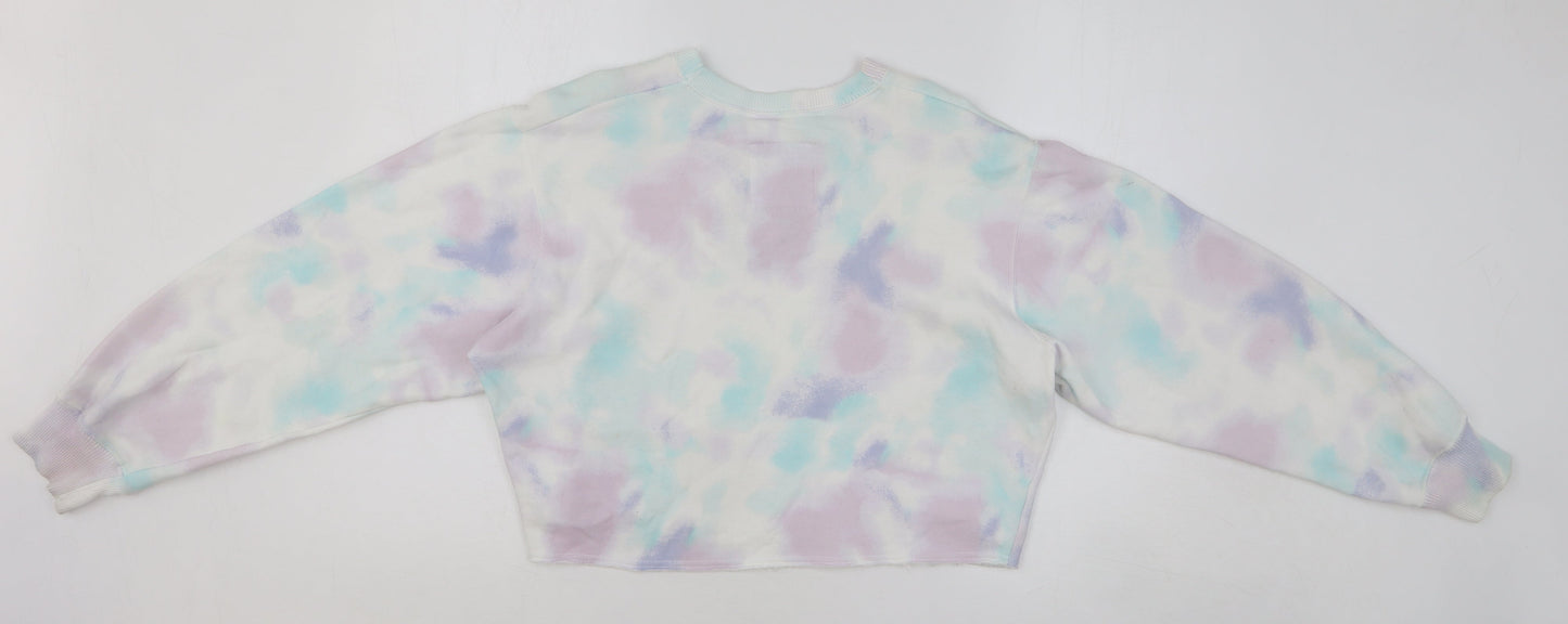 Hollister Womens Multicoloured Cotton Pullover Sweatshirt Size S Pullover - Tie Dye Pattern