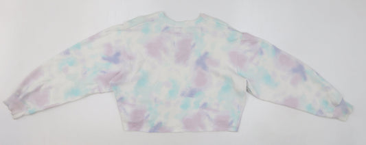 Hollister Womens Multicoloured Cotton Pullover Sweatshirt Size S Pullover - Tie Dye Pattern