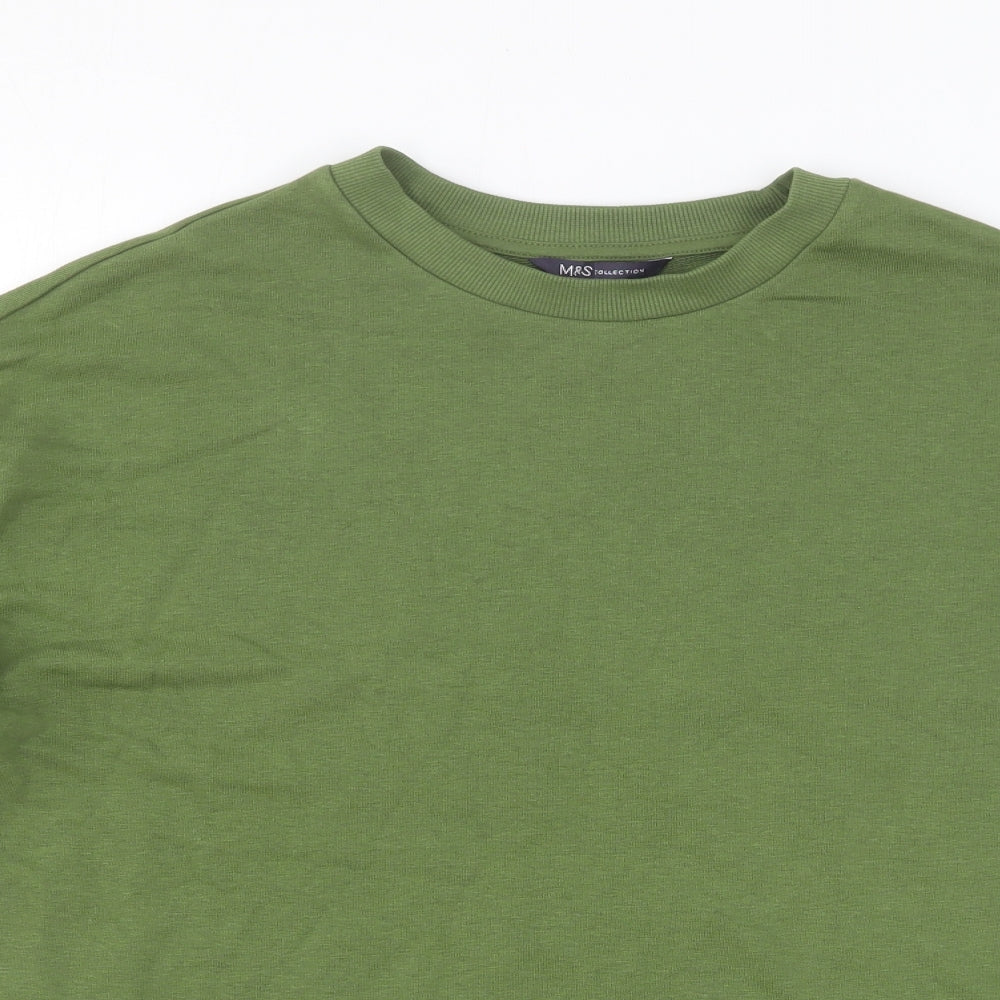 Womens UK Size 8 Marks and Spencer Green Pullover Sweatshirt