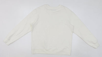 Womens UK Size S Marks and Spencer White Pullover Sweatshirt