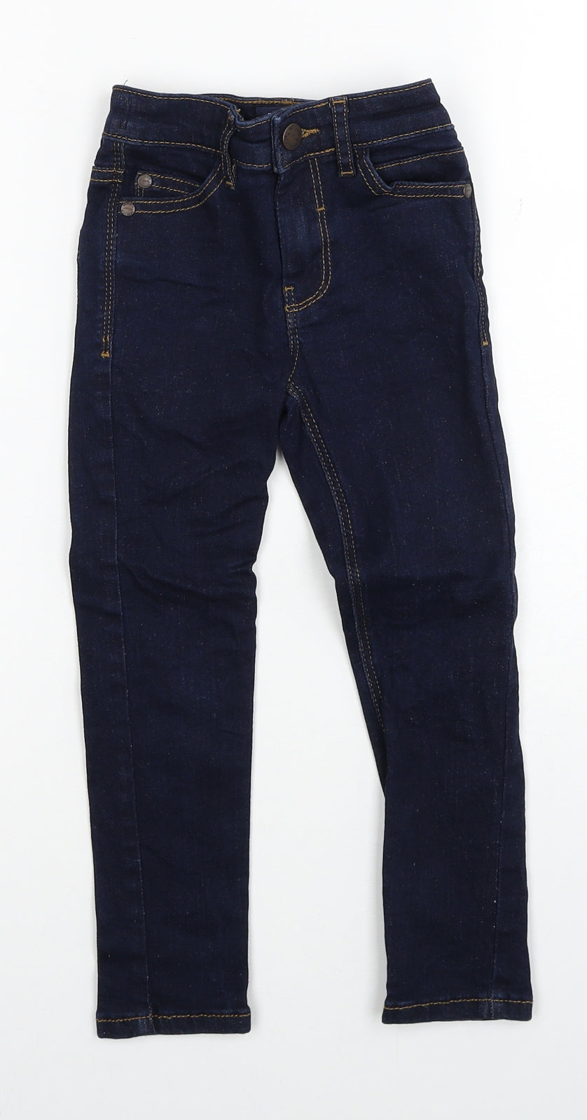 NEXT Boys Blue Cotton Straight Jeans Size 4XL Regular Zip