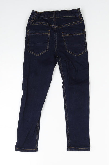NEXT Boys Blue Cotton Straight Jeans Size 4XL Regular Zip