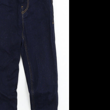NEXT Boys Blue Cotton Straight Jeans Size 4XL Regular Zip