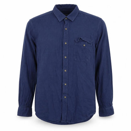 Mens UK Size L Topman Blue  Button-Up Long Sleeve Casual Shirt