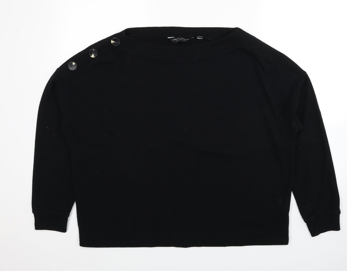 Womens UK Size 14 Dorothy Perkins Black Pullover Jumper