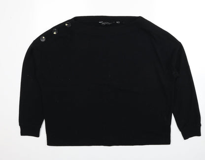Womens UK Size 14 Dorothy Perkins Black Pullover Jumper