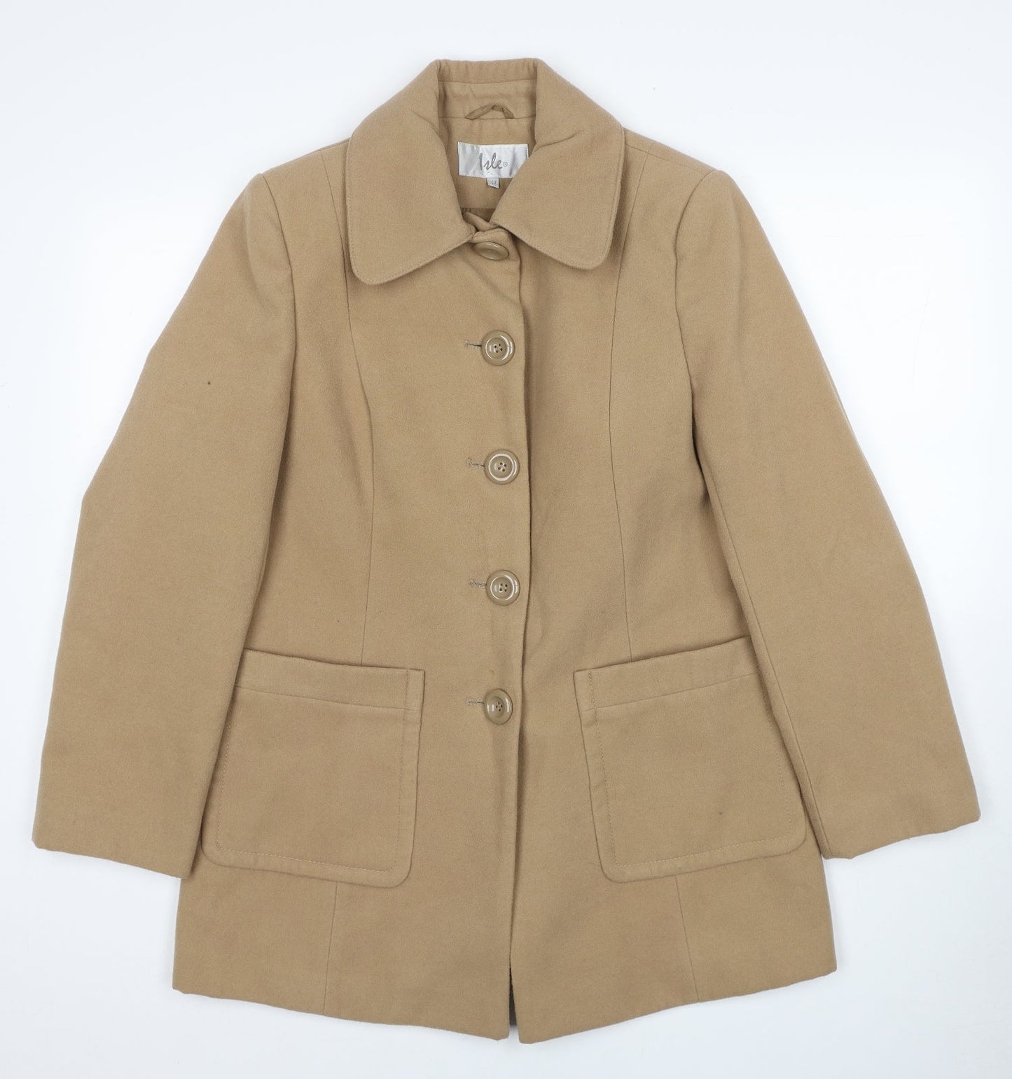 Womens UK Size 12 EWM Beige Pea Coat