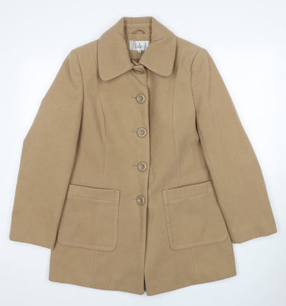Womens UK Size 12 EWM Beige Pea Coat