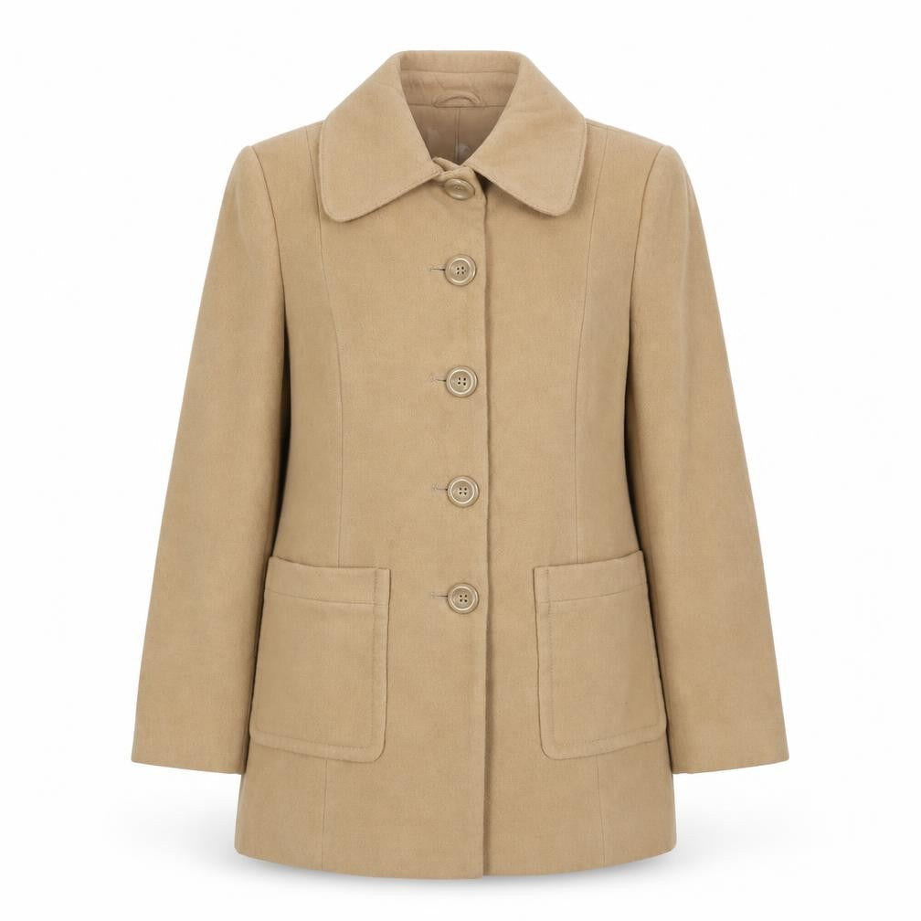 Womens UK Size 12 EWM Beige Pea Coat