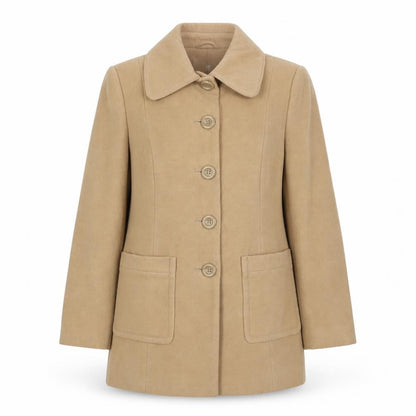Womens UK Size 12 EWM Beige Pea Coat