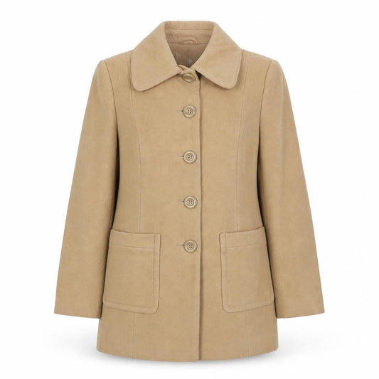 Womens UK Size 12 EWM Beige Pea Coat