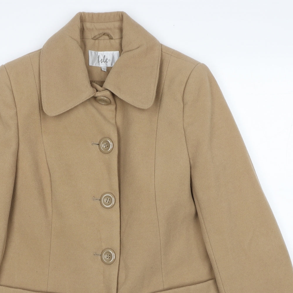 Womens UK Size 12 EWM Beige Pea Coat