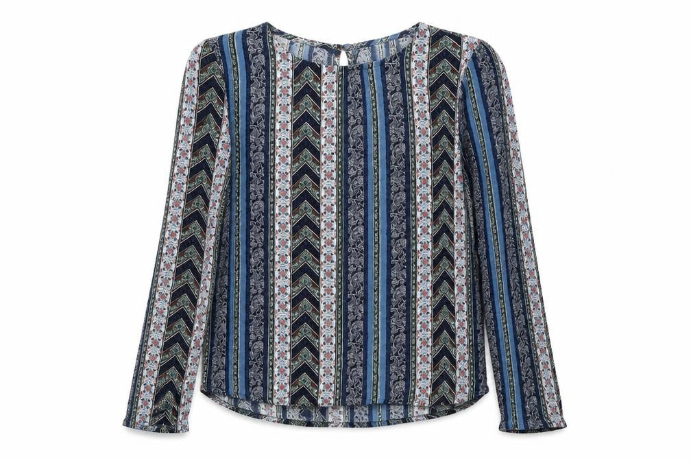 Womens UK Size 8 H&M Blue Basic Blouse