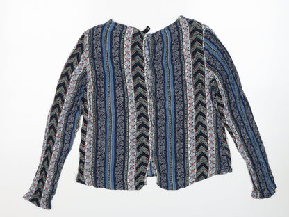 Womens UK Size 8 H&M Blue Basic Blouse
