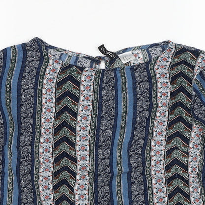 Womens UK Size 8 H&M Blue Basic Blouse