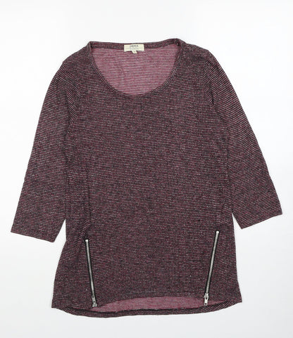 Papaya Womens Beige Cotton Tunic T-Shirt Size S Scoop Neck