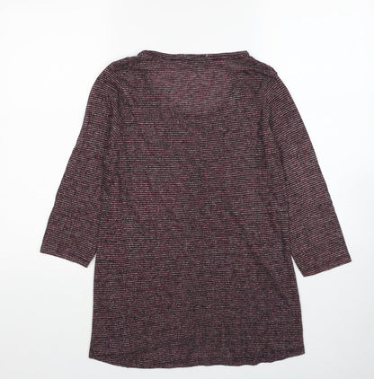 Papaya Womens Beige Cotton Tunic T-Shirt Size S Scoop Neck