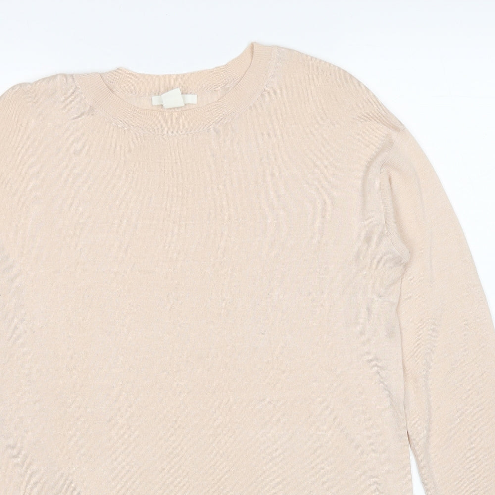 Womens UK Size S H&M Pink Pullover Jumper